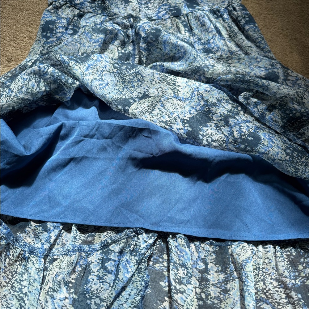 Joie Women’s Blue Tiered Printed Midi Dress Parisian Paisley NWT Size M - Picture 10 of 14